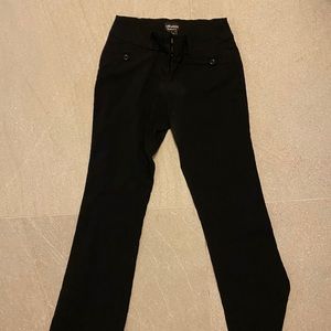 Black wide bottom work trousers